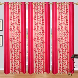 stella creations 275 cm (9 ft) Polyester Room Darkening Long Door Curtain (Pack Of 3)-picture-24