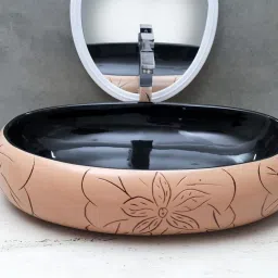 Designer Table Top Sink Basin for Bathroom & Living Room Over Counter Wash Basin Countertop (24 x 17 x 5.5 Inch) AG4707 Table Top Basin-image-43