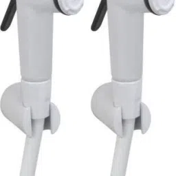Health Faucet Conti (Complete Set) Chrome Finish Set Of 2 with Gun, Shower Tube & Hook Health Faucet-image-78