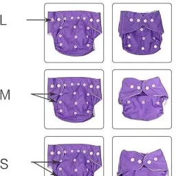 lapry Cloth Diapers for Baby Adjustable & Washable Diapers with Button (Pack of 3) image 3