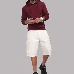 The Roadster Lifestyle CoMen Solid Hooded Regular Pullover Sweatshirts-image-6