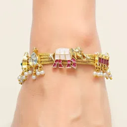 FURE Gold Plated Beaded Wraparound Bracelet-picture-7