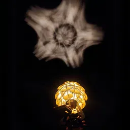 OLIVE TREE Brown Abstract Shaped Wood Table Lamp image 2