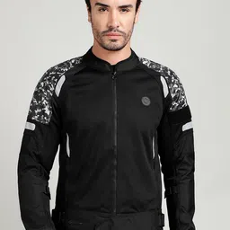Royal Enfield Men Outdoor Biker Jacket with Embroidered-image-38