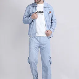 Raxedo Men Oversized Fit Polo Collar Tracksuit-image-37