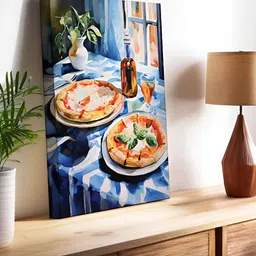 Sassyco Blue Abstract Printed Rectangle Wall Art-picture-46