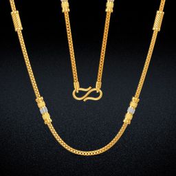 Joyalukkas Sculpted Beads Gold Snake Chain-image-33