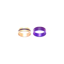 Dynamic Retail Global Set of 2 Rings for Men & Women, Gold-Multicolor Alloy Ring ()-28