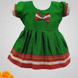 Mom and Me Green Cotton Dresses-image-19