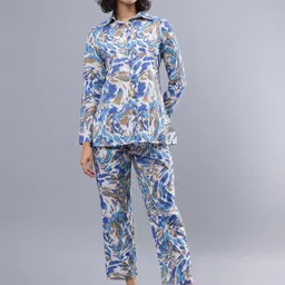 CORDSET Printed Pure Cotton Shirt & Trousers Co-Ords-image-11