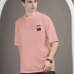 R.Code by The Roadster Lifestyle Co. Men Graphic Printed Round Neck Oversized T-shirt-image-52