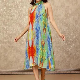 Komarri U Women Tie and Dye A-Line Dress-image-67