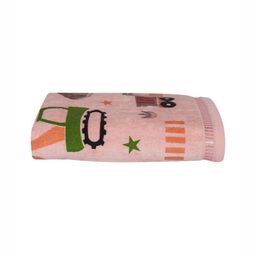 RANGOLI Peach-Coloured & Green 1 Printed Cotton 350 GSM Bath Towel-image-53