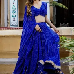 JIHU CULTURE Printed Semi-Stitched Lehenga & Unstitched Blouse With Dupatta-picture-52