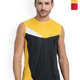 FTX Pack Of 3 Colourblocked Dry-Fit Round Neck Gym Vests-image-59