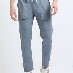 SWISS HORN Men Cotton Stretchable Cargo Track Pants-image-39