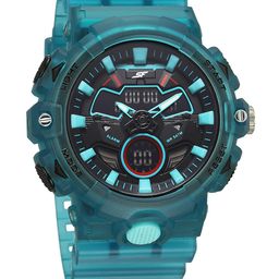 Sonata Men Dial & Cut Work Straps Analogue and Digital Watch 77138PP04W-1
