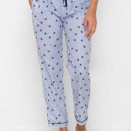 ETC Printed And Striped Straight-Leg Mid-Rise Lounge Pants-image-18