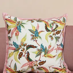 Crown of Poppies Multicoloured & Pink Set of 5 Square Cushion Covers image 3