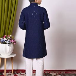 Cae Boys Embroidered Regular Sequinned Kurta with Pyjamas image 2