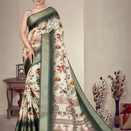 Munir Floral Printed Zari Saree-image-44