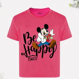 Disney By Miss and Chief Boys Mickey Mouse Printed Bio Finish T-shirt-image-77