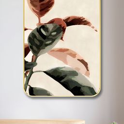 SAF Beige & Brown Floral & Botanical Wooden Wall Art-image-57