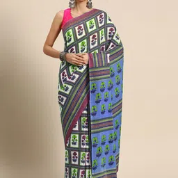 BUTA BUTI Floral Pure Cotton Saree-picture-53