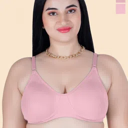 KOMLI Pack Of 2 Full Coverage Cotton T-shirt Bra-image-38