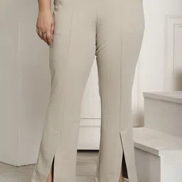 theRebelinme Women Plus Size Straight Fit High-Rise Easy Wash Formal Trousers-image-83