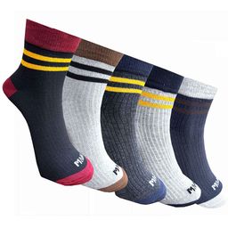 Mast & Harbour Unisex Pack Of 5 Patterned Ankle Length Socks-8