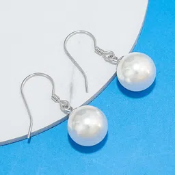 Young & Forever Sterling Silver Plated Pearls Beaded Spherical Shaped Drop Earrings-picture-38
