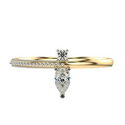 VALANOVA Women 18 Kt 925 Sterling Silver Lab Grown 0.29 CT Diamond Ring 0.98 gm-image-79