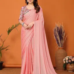 Munir Striped Silk Blend Saree-picture-18