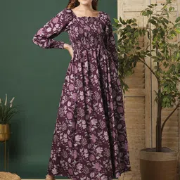 PTVIZE Women Floral Printed Crepe Fit & Flare Dress-image-76