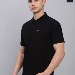 LUX PARKER Men Pack of 2 Solid Polo Collar Cotton Slim Fit T-shirts-image-33
