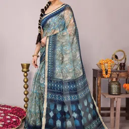 KALINI Floral Zari Kota Saree-image-9