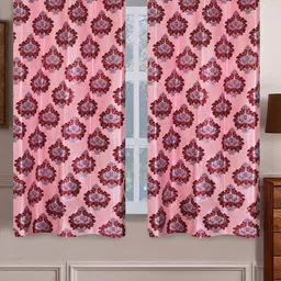 Aura Maroon Set of 4 Ethnic Motifs Window Curtain-image-39