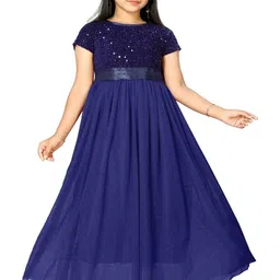 Texaso Premium Net Fit & Flare Maxi Dress-image-83