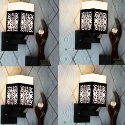 Gojeeva Brown Wood Square Wall Lamps-picture-32
