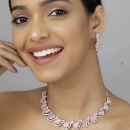TIYARA Silver-Plated Artificial Stones and Beads Jewellery Set-image-62