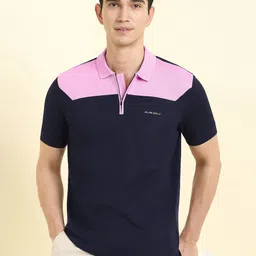 Allen Solly Men Colourblocked Polo Collar Pockets T-shirt-image-41