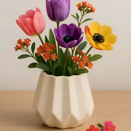GLOBALLY INDIAN Tuscany Cream-Coloured Ribbed Vase-image-32