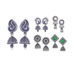 Sangria Silver-Plated Alloy Earrings-96