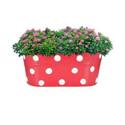 Metal Hanging Planter | Metal Railing Planter (12 Inch, Red)-15