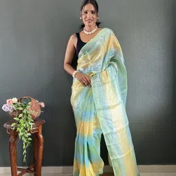 KAYOMMI Women Striped Party Wear Saree-image-66