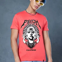 Bewakoof AIR Men Graphic Printed Round Neck Cotton T-shirt-image-87