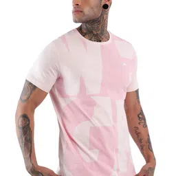 WROGN Men Solid Printed Round Neck Cotton T-shirt-image-28