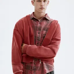 H&M Oversized Fit Zip-Through Hoodie-image-23