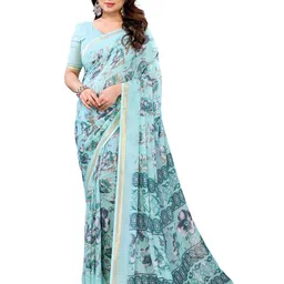 Moda Rapido Floral Printed Zari Saree-picture-24